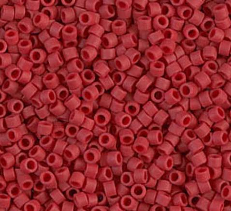 DB0796 11/0 Dyed Semi-Frosted Opaque Red Miyuki Delica