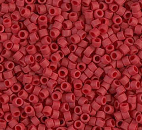 DB0796 11/0 Dyed Semi-Frosted Opaque Red Miyuki Delica