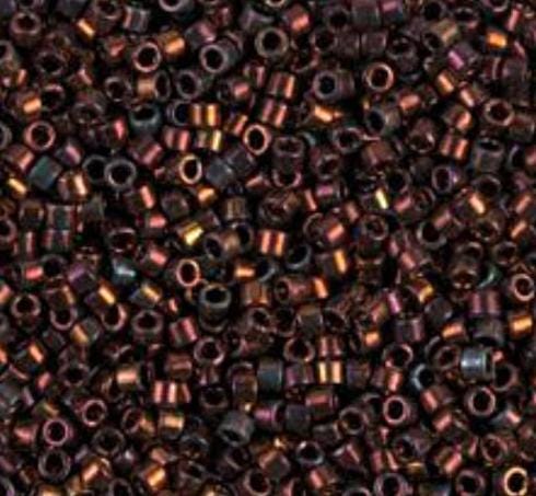 DB1002 11/0 Metallic Dark Copper Gold Iris Miyuki Delica