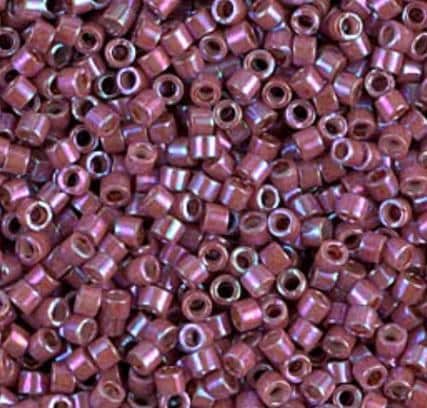 DB1015 11/0 Metallic Raspberry Gold Iris Miyuki Delica