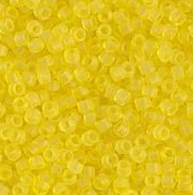 DB0743 11/0 Matte Transparent Yellow Miyuki Delica