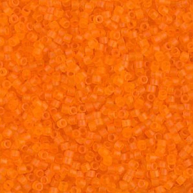 Matte Transparent Orange Miyuki Delica 11/0 DB0744