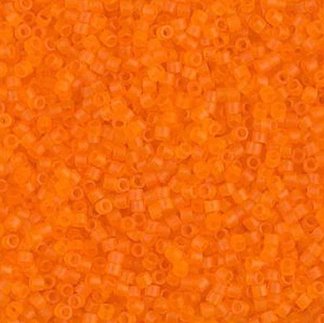 DB0744 11/0 Matte Transparent Orange Miyuki Delica