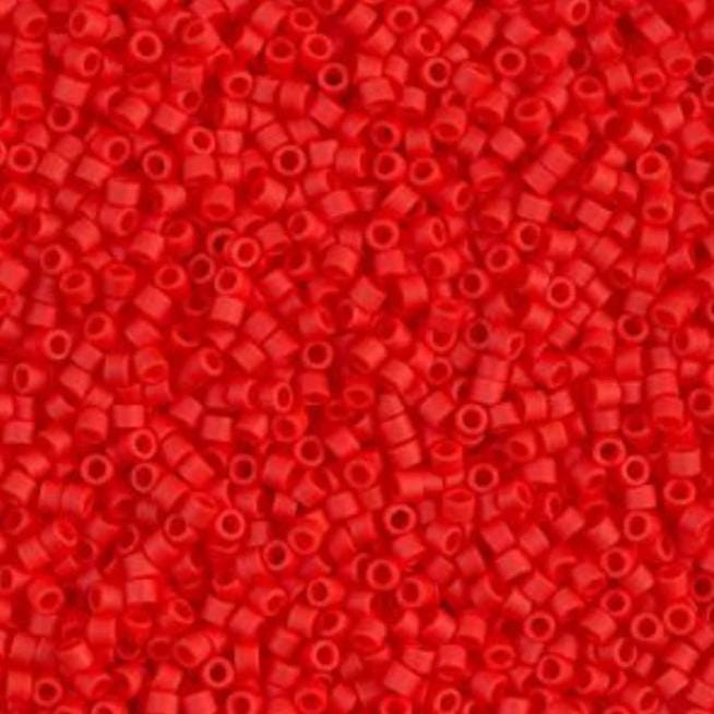 Matte Opaque Vermillion Red Miyuki Delica 11/0 DB0757