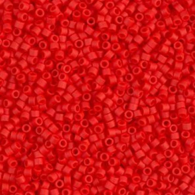 Matte Opaque Vermillion Red Miyuki Delica 11/0 DB0757