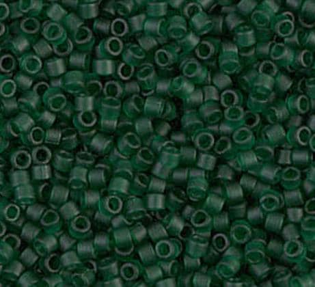DB0767 11/0 Matte Transparent Dark Emerald Miyuki Delica
