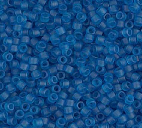 DB0768 11/0 Matte Transparent Capri Blue Miyuki Delica