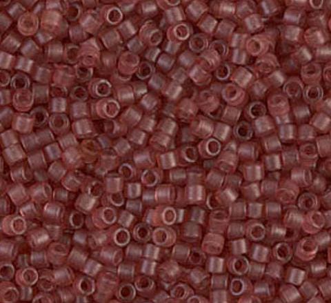 DB0773 11/0 Dyed Semi-Frosted Transparent Berry Miyuki Delica