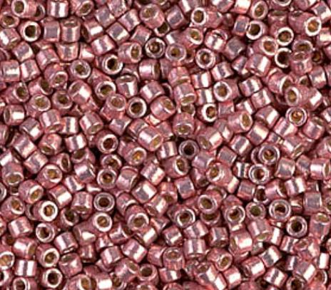Delica, 11/0 Duracoat Galvanized Dark Coral, DB1839 Miyuki Delica-5 grams