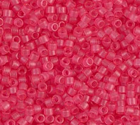 DB0780 11/0 Dyed Semi-Frosted Transparent Bubble Gum Pink Miyuki Delica