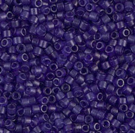 DB0785 11/0 Dyed Semi-Frosted Transparent Cobalt Miyuki Delica