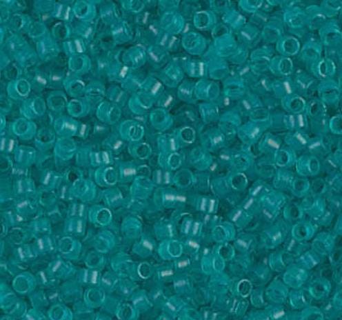 DB0786 11/0 Dyed Semi-Frosted Transparent Teal Miyuki Delica