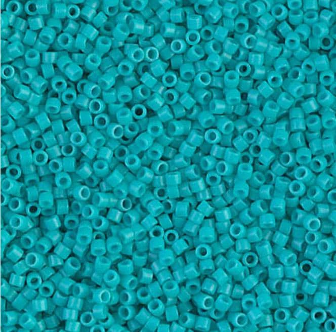 Dyed Semi-Frosted Opaque Turquoise Green Miyuki Delica 11/0 DB0793