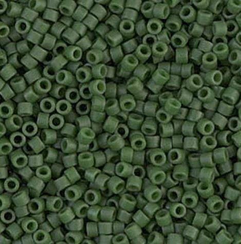 DB0797 11/0 Dyed Semi-Frosted Opaque Jade Green Miyuki Delica