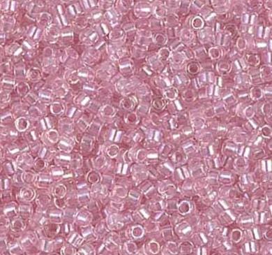 DB1673 11/0 Pearl Lined Transparent Pink AB Miyuki Delica