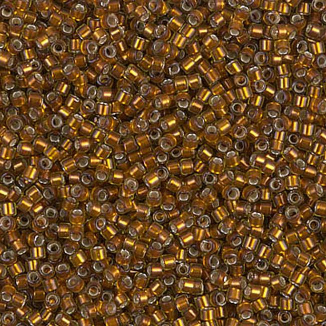 Silver Lined Glazed Dark Honey Miyuki Delica 11/0 DB1682