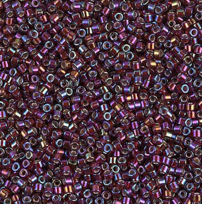 Silver Lined Glazed Dark Cranberry AB Miyuki Delica 11/0 DB1694