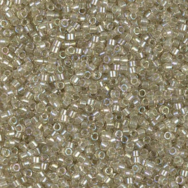 Sparkling Celery Lined Lt Tea Rose AB Miyuki Delica 11/0 DB1766