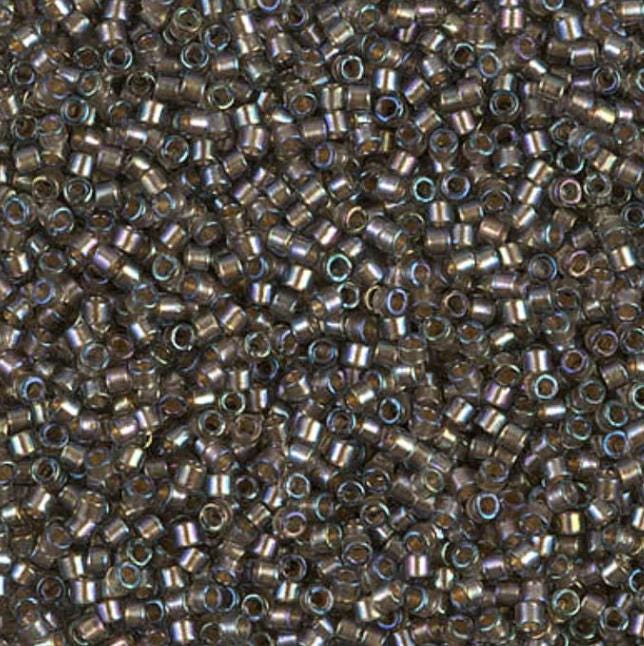 Sparkling Beige Lined Gray AB Miyuki Delica 11/0 DB1773