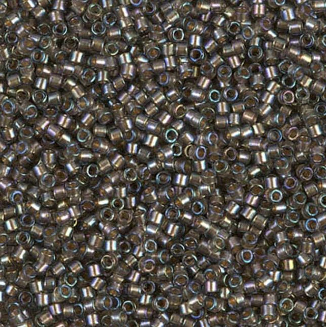 Sparkling Beige Lined Gray AB Miyuki Delica 11/0 DB1773