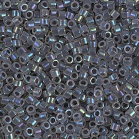 DB1774 11/0 Gray Lined Opal AB Miyuki Delica
