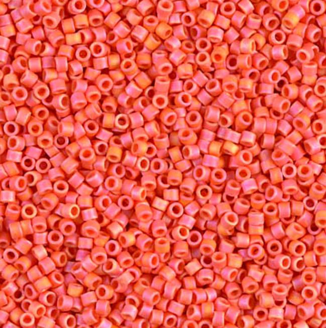 Matte Opaque Orange AB Miyuki Delica 11/0 DB0872