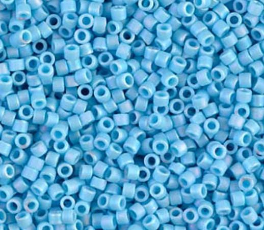 DB0879 11/0 Matte Opaque Turquoise Blue AB Miyuki Delica