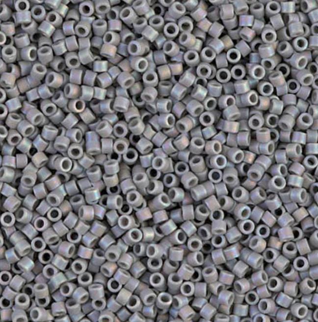 Matte Opaque Gray AB Miyuki Delica 11/0 DB0882