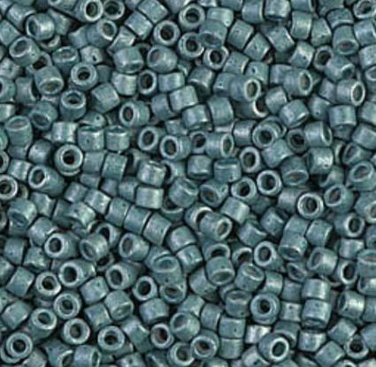 Delica 11/0 Transparent Caribbean Teal Delica Bead, DB1108-5 Grams