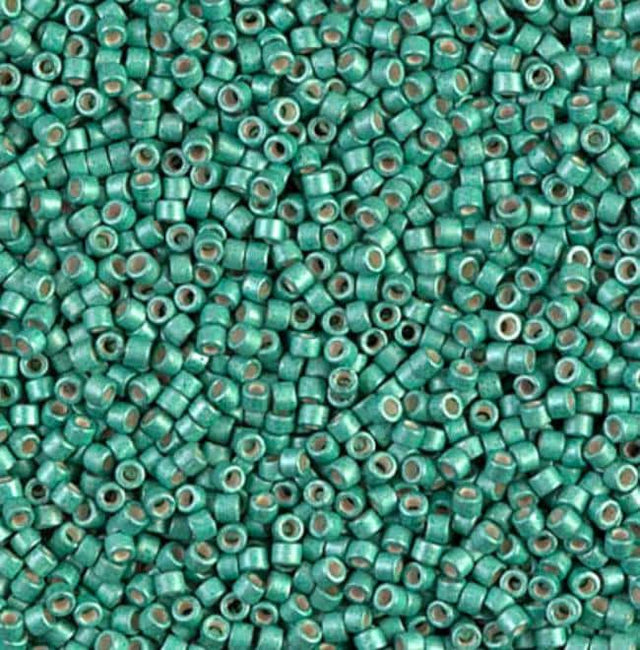 DB1182 11/0 Galvanized Semi- Frosted Dark Mint Miyuki Delica