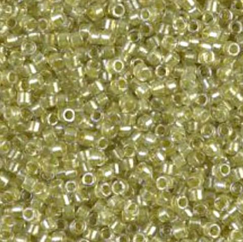 DB0910 11/0 Sparkling Yellow Green Lined Crystal Miyuki Delica