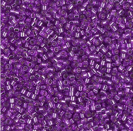 DB1345 11/0 Dyed Silver Lined Magenta Miyuki Delica