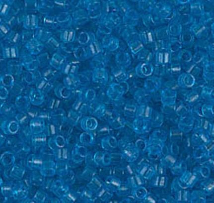 DB1318 11/0 Dyed Transparent Capri Blue Miyuki Delica