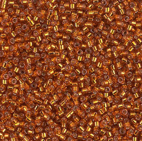 DB1333 11/0 Dyed Silver Lined Burnt Orange Miyuki Delica