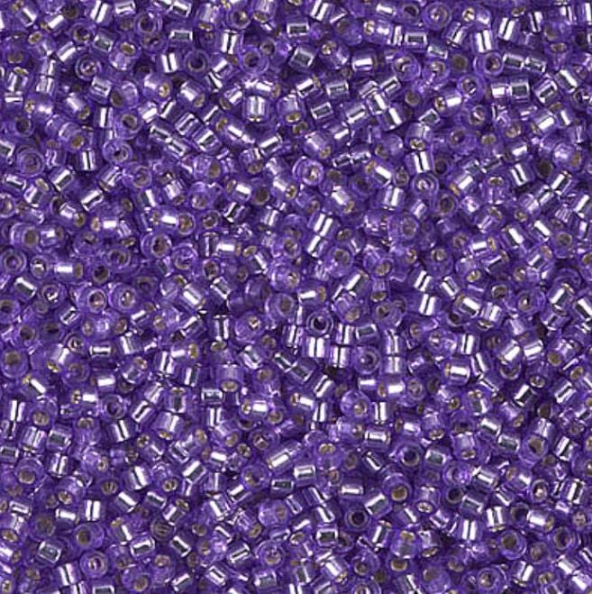 DB1347 11/0 Dyed Silver Lined Purple Miyuki Delica