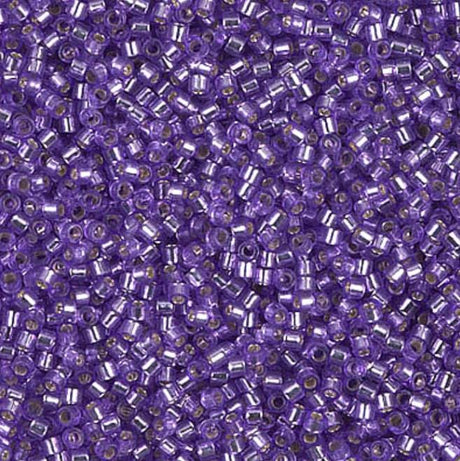 DB1347 11/0 Dyed Silver Lined Purple Miyuki Delica