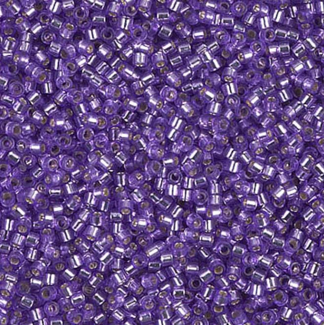 DB1347 11/0 Dyed Silver Lined Purple Miyuki Delica