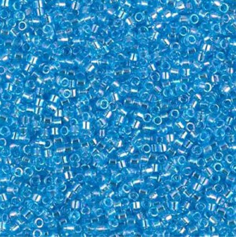 DB1249 11/0 Transparent Ocean Blue AB Miyuki Delica