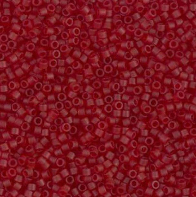 DB1262 11/0 Matte Transparent Dark Cranberry Miyuki Delica