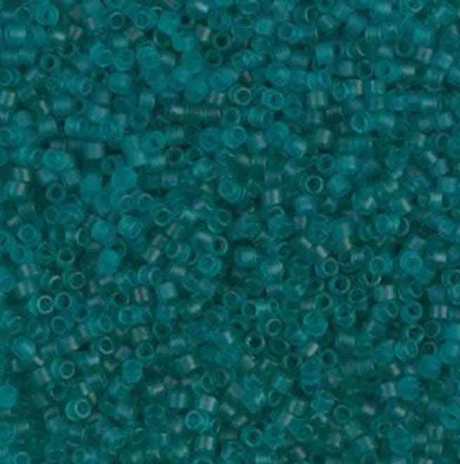 DB1268 11/0 Matte Transparent Caribbean Teal Miyuki Delica