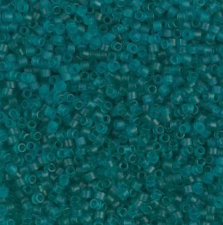 DB1268 11/0 Matte Transparent Caribbean Teal Miyuki Delica