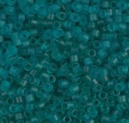 DB1268 11/0 Matte Transparent Caribbean Teal Miyuki Delica