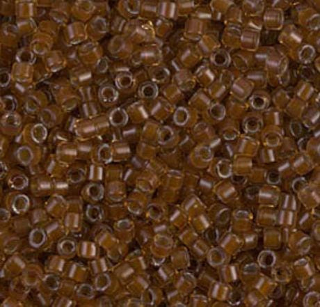 DB1393 11/0 Dark Topaz Lined Amber Miyuki Delica