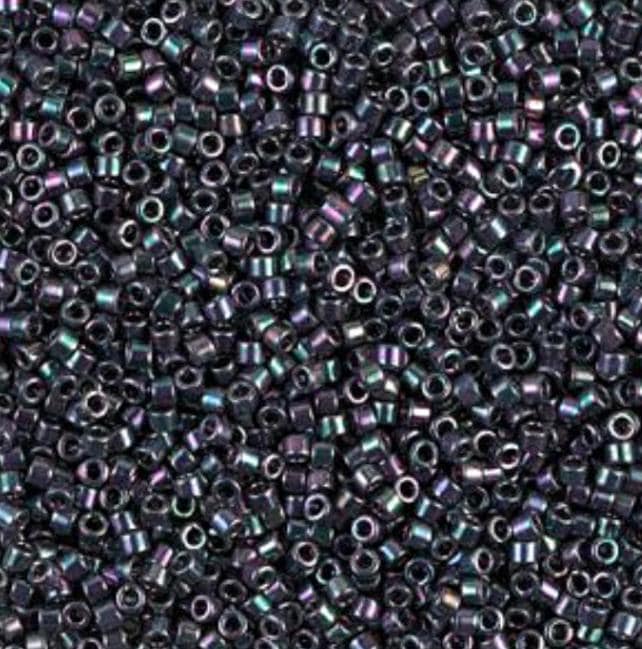 Metallic Plum Emerald Gold Iris Miyuki Delica 11/0 DB1001