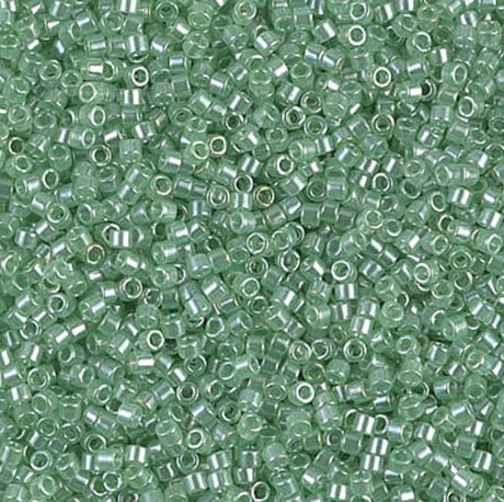 DB1483-1 11/0 Transparent Mint Luster Miyuki Delica