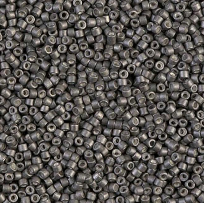 Galvanized Matte Graphite Miyuki Delica 11/0 DB1175