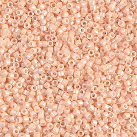 DB1502 11/0 Opaque Light Peach AB Miyuki Delica