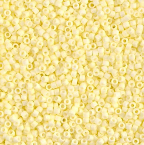 DB1511 11/0 Matte Opaque Pale Yellow AB Miyuki Delica
