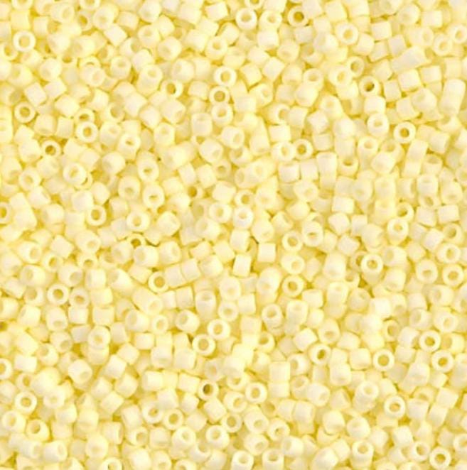 DB1511-1 11/0 Matte Opaque Pale Yellow Miyuki Delica