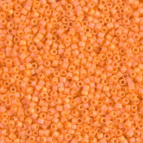 DB1593 11/0 Matte Opaque Mandarin AB Miyuki Delica